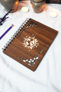 Dünya Ahşap Kapaklı Defter - Çizgisiz Defter - 60 Yaprak (120 SAYFA) - A5 15x21 Cm