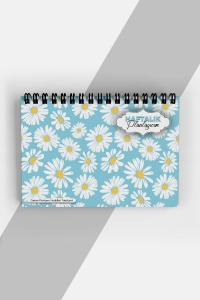 Papatya Tasarım Haftalık Planlayıcı - Süresiz Ajanda (A5) Tarihsiz Planlama Defteri