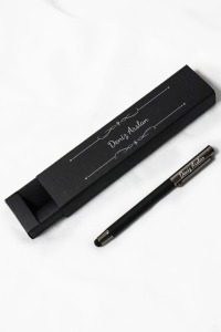 Kişiye Özel İsimli Gümüş Metal Dokunmatik Tükenmez Kalem - Karton Kutulu - Hediyelik İsme Özel Kalem