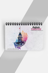 Kız Kulesi Tasarım Haftalık Planlayıcı - Süresiz Ajanda (A5) Tarihsiz Planlama Defteri