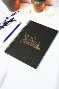 A5 Istanbul Temalı Siyah Kraft Kapaklı Çizgisiz Defter (120 SAYFA) 15x21 Cm - Okul Defteri