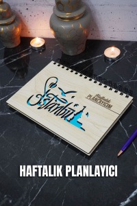 İstanbul Tasarım Ahşap Plan Defteri - Süresiz Ajanda - Haftalık Planlayıcı (PLANLAYICI DEFTER) A5