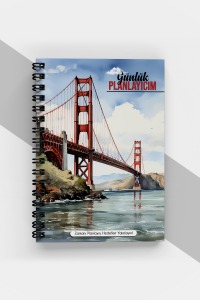 Köprü Desen Günlük Planlayıcı - 90 Sayfa - Tarihsiz Ajanda (A5) Planlama Defteri