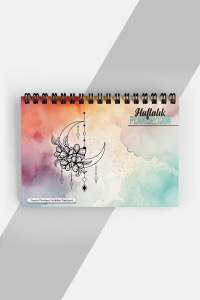 Renkli Ay Tasarım Haftalık Planlayıcı - Tarihsiz Ajanda (A5) Planlayıcı Defter