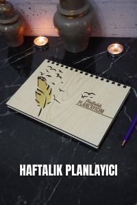 İstanbul Tasarım Ahşap Plan Defteri - Süresiz Ajanda - Haftalık Planlayıcı (PLANLAYICI DEFTER) A5
