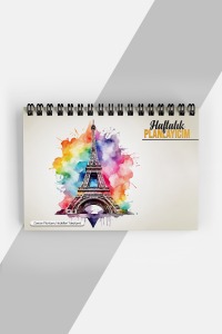 Eyfel Kulesi (PARİS) Tasarım Haftalık Planlayıcı - Tarihsiz Ajanda (A5) Planlama Defteri