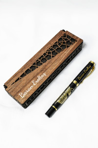 Kişiye Özel İsimli Semazen Desen Metal Roller Kalem - Hediyelik Kalem - Ahşap Kutulu