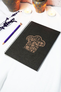 A5 Siyah Kraft Kapaklı Tarif Defteri - Çizgisiz Defter - 60 Yaprak (120 SAYFA) 15x21 Cm - Düz Defter