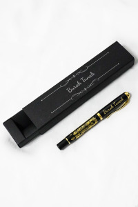 Kişiye Özel İsimli Osmanlı Tuğrası Gold Metal Roller Kalem - İsimli Hediyelik Kalem - Karton Kutulu