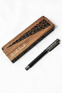 Kişiye Özel İsimli Metal Roller Kalem - Hediyelik Kalem - Ahşap Kutulu - Logo Baskılı
