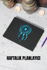 Rüya Kapanı Ahşap Plan Defteri - Ajanda - Haftalık Planlayıcı (AHŞAP RENGİ SİYAH) A5