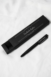 Kişiye Özel İsimli Siyah Metal Roller Kalem - Hediyelik Kalem - Karton Kutulu