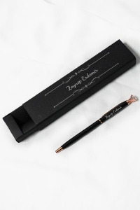 Kişiye Özel İsimli Elmas Taşlı Metal Hediyelik Tükenmez Kalem - Karton Kutulu - İsme Özel Kalem