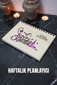 İstanbul Ahşap Plan Defteri - Tarihsiz Ajanda - Haftalık Planlayıcı (SÜRESİZ PLANLAMA DEFTERİ) A5