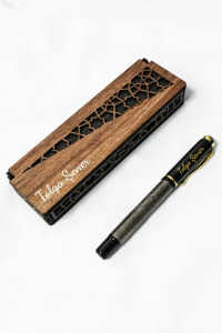 Kişiye Özel İsimli Mevlana Metal Roller Kalem - Ahşap Kutulu - İsme Özel Hediyelik Kalem
